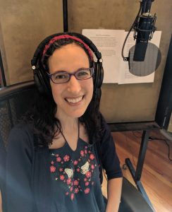 Lisa Sniderman recording the grieving project